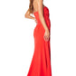 Violet Ruffle Fishtail Maxi Dress with Thigh Split